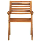 vidaXL Gartenstuhl 62,5 x 93,4 x 35 cm braun 3 St.