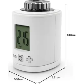 HOMEPILOT Heizkörper-Thermostat smart, Smart-Home Heizungsthermostat digital mit Funk zum Energiesparen - Heizungssteuerung (App, Siri, Amazon Alexa & Google Assistant) via Gateway möglich