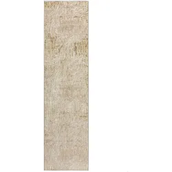 Kadima Design Eleganter Wohnzimmer Teppich `Ouse Esme`, Metallische Farben - Farbe: Gold, 80x300 cm