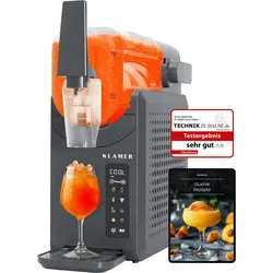 KLAMER Slush Maschine, mit 5 voreingestellten Programmen: Slushie, Cocktail, Milchshake, Frappé, Wein, Automatische Reinigung, 2L Fassungsvolumen, Tu...