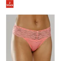 Nuance String NUANCE Gr. 36/38, rosa (2xpfirsich) Damen Unterhosen Dessous mit breitem Spitzenband