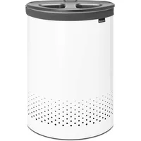 Brabantia Wäschekorb, 55 L dunkelgrau / weiss