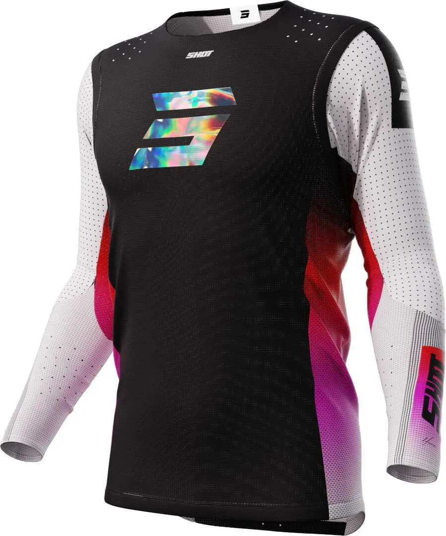 Shot Aerolite Honor Motocross Jersey, schwarz-weiss-pink, Größe 2XL für Männer