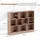 Costway Bücherregal 10 Fächer 140 x 24 x 104 cm Beige