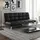 Mendler Sofa HWC-K21, Klappsofa Couch Schlafsofa, Nosagfederung Schlaffunktion Liegefläche 181x107cm ~ Kunstleder, schwarz