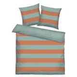 tom tailor / h.& w. schmänk gmbh & co. kg BOLD STRIPES Orange/Türkis 200 x 220 cm + 2 x 80 x 80 cm