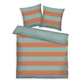 tom tailor / h.& w. schmänk gmbh & co. kg BOLD STRIPES Orange/Türkis 200 x 220 cm + 2 x 80 x 80 cm