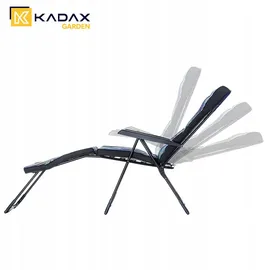 Kadax Gartenliege 107 x 58 x 189 cm Dunkelblau