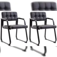 CLP 2er Set Besucherstühle Canada B Kunstleder schwarz