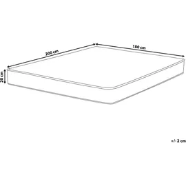 Beliani Wasserbettbezug PURE 180 x 200 cm Weiß