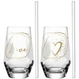 LEONARDO PB/2 LD+2 Trinkhalme -Love-