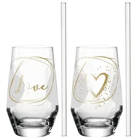 LEONARDO PB/2 LD+2 Trinkhalme -Love-