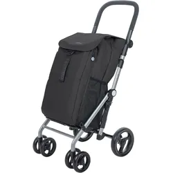 CARLETTEinkaufstrolley Einkaufswagen Klappbar Grocery Trolley Shopping Cart 53 l, Kühltasche 10L, eine Große Kapazität von 25 kg, Für Einkaufen-Schwarz