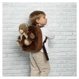 Perletti Rucksack mit abnehmbarem Teddybär milly. Maße 26x21x8 cm - Braun