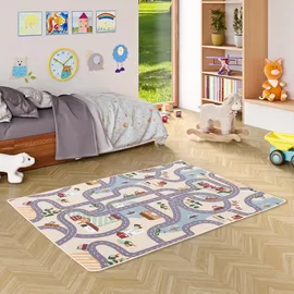 Snapstyle Snapstyle, Kinder Spiel Straßenteppich Beige 200x300cm