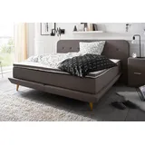 andas Boxspringbett »Premium«, Steppung mit Knopfheftung, inkl. Topper braun