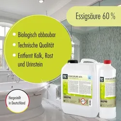 2 x 5 Liter Essigsäure 60% in 5 L Kanistern