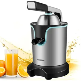 Steinborg Elektrische Zitruspresse 800 Watt Edelstahl Elektrische Saftpresse Entsafter Auto-Start-Stop Zitrus Presse - Silber