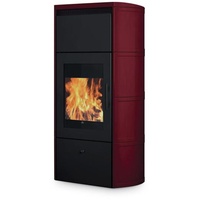 Edilkamin wasserf. Kaminofen Flamma 14 CS | 14,2 kW | Keramik Bordeaux