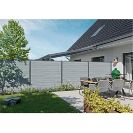 Tetzner & Jentzsch WPC-Steckzaun-Set 179 x 180 cm Teak