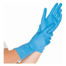 Franz Mensch Hygostar® Super High Risk Nitrilhandschuhe, puderfrei, Chemikalienschutz-Handschuh für Labor, Lebensmittelindustrie, Notfalldienste, 1 Packung = 50 Stück, Größe S