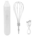 Elektrischer Handmixer, Wiederaufladbarer Handmixer, Schneebesen-Set, Kabellose Handküchenmaschine, USB-wiederaufladbarer Elektrischer Schneebesen Zum Kochen, Backen (Weiss)