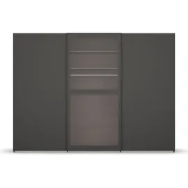 Rauch »Kleiderschrank Schrank Garderobe Schlafzimmerschrank LUMIS«, mit Glasrahmentüren aus transparentem Grauglas MADE IN GERMANY grau