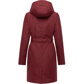 Ragwear Damen, Wasserdichter Wintermantel mit Bindegürtel und Kapuze Horatia Warm YOUMODO Wine Red Gr. S (36), weinrot, Obermaterial: 100% Polyester. Innenfutter: 100% Polyester. Wattierung: 100% Polyester, tailliert ca.