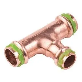 Buderus Logafix T-Stück reduziert innen/innen/innen 22x22x15mm mit V-Kontur, Kupfer 7738327130