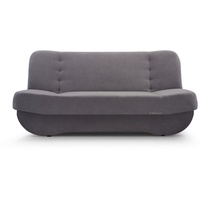 mb-moebel Sofa mit Schlaffunktion und Bettkasten, Kippsofa Schlafsofa Clic-Clack Couch für Wohnzimmer Federkern Sofagarnitur Polstersofa 192x90x87 cm - PAFOS (SORO 96 - Dunkelgrau)