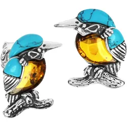 Paar Ohrstecker OSTSEE-SCHMUCK "Ostsee-Schmuck Ohrstecker Vogel Ohrstecker Vogel", weiß, Ohrringe, Damen, 16 x 15mm, Silber 925 (Sterlingsilber)