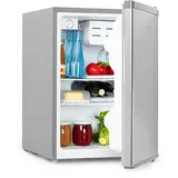 Klarstein Cool Kid - Getränkekühlschrank, Mini-Kühlschrank, Mini-Bar, 66 Liter Volumen, 109 kWh/Jahr, freistehend, 45 x 63 x 51 cm (BxHxT), 42db, grau/Edelstahl gebürstet