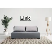 INOSIGN Schlafsofa »Tomar, 198cm, mit Bettfunktion (150/198cm) und«, Bettkasten. Mit Federkernpolsterung. grau