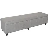 berlinlodge Sitzbank MIT Aufbewahrung Lars Leder + Kunstleder Schwarz HxBxT 45x112x45cm