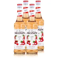 Monin Sirup Litschi 700ml - Cocktails Milchshakes Kaffeesirup (4er Pack)