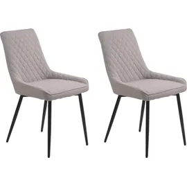 Möbilia Polsterstuhl grau 2er Set