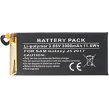 AccuCell Akku passend für Samsung Galaxy J5 2017, Li-Polymer, 3,85V, 3000mAh, 11,6Wh, built-in, ohne Werkzeug