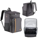 Nils Kühltasche Kühlrucksack Thermotasche Picknicktasche Isoliertasche Campingrucksack, 25 l, praktische Handhabung & idealer Begleiter für jedes Picknick grau