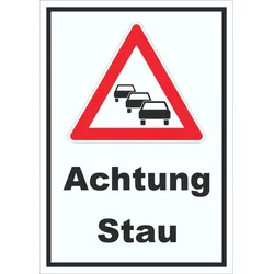 Schild Achtung Stau A1 (594x841mm)