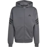 adidas Future Icons 3-Streifen Kapuzenjacke Herren Grau 3XL