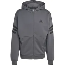 adidas Future Icons 3-Streifen Kapuzenjacke Herren Grau 3XL