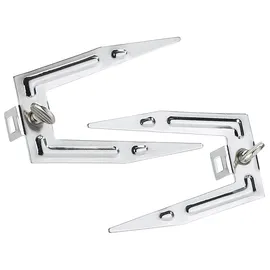 Rosenstein & Söhne Grillklemmen 2er-Set HK-14,l silber