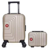 SWISS KOPPER – 2er-Set – Handgepäckkoffer XXS und Kosmetikkoffer RUTI