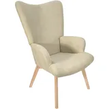 Svita Ohrensessel OLAV Polyester 64 x 96 x 70 cm Beige