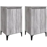 vidaXL Nachttische 2 Stk Grau Sonoma 40x35x70 cm Holzwerkstoff