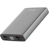 Swissten Aluminium Power Bank 10000 mAh 20W Power Delivery und USB Quick Charge 10.000mAh - Grau