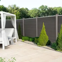 Home Deluxe WPC Sichtschutzzaun CALLADO - 4 x Element + 6 x Pfosten