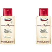 Eucerin pH5 Duschgel bewahrt die Schutzfunktion strapazierter Haut, 200 ml Gel (Packung mit 2)