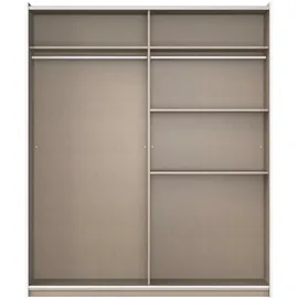 Rauch Schwebetürenschrank RAUCH "Kleiderschrank Garderobe TOPSELLER AURELIO mit 3 Ausstattungsvarianten", grau (graumetallic, eiche artisan), B:175cm H:210cm T:59cm, Holzwerkstoff, Schränke, Schwebetürenschrank, 3 verschiedene Ausstattungsvarianten Griffe aus
