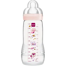 MAM Easy Active Trinkflasche (330 ml), Baby Trinkflasche inklusive MAM Sauger Größe 2 aus SkinSoft Silikon, Milchflasche mit ergonomischer Form, 4+ Monate, Weltall